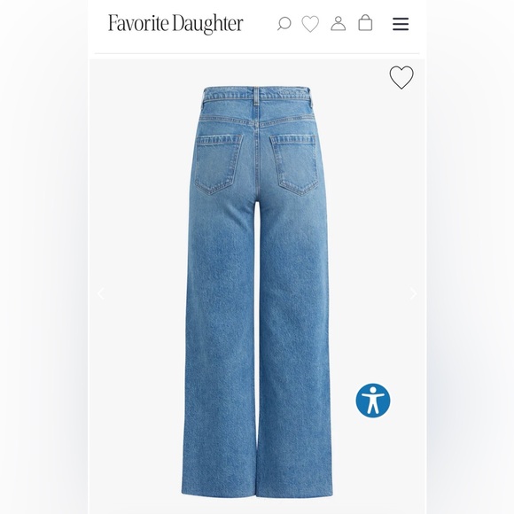 Favorite Daughter The Jordie Super High Rise Wide Leg. Color: Crosby, sz 29 NWT - Picture 6 of 13